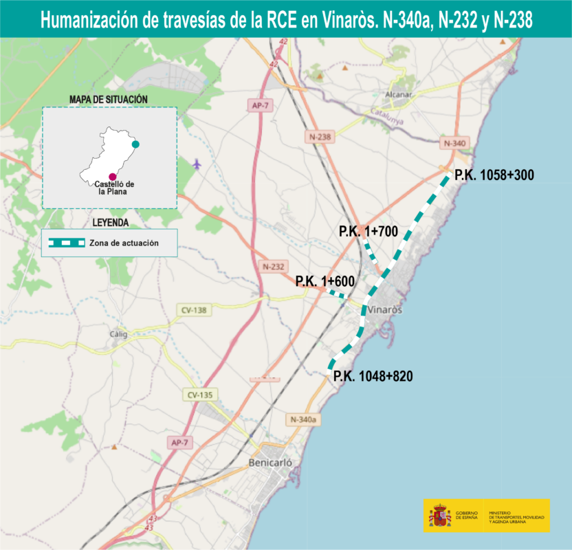 Mitma aprueba trazado para humanizar travesías en Vinaròs