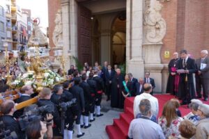 LLegada de la Virgen del LLedó a la iglesia de la Sangre de Castellón.