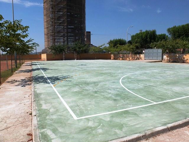 Obras en el patio del colegio Jaume I. 01/09/2014. AYUNTAMIENTO DE NULES