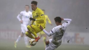 Samu Castillejo, en acción en el partido de este jueves. FOTO: EUFA.COM