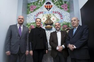 Dunia Gormaz, reina de las fiestas magdaleneras acudió al estadio Castalia. FOTO: CD CASTELLÓN