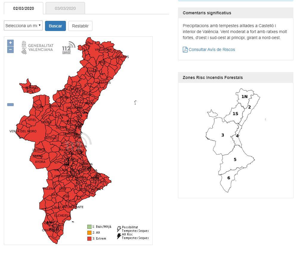 El viento protagoniza jornada Castellón