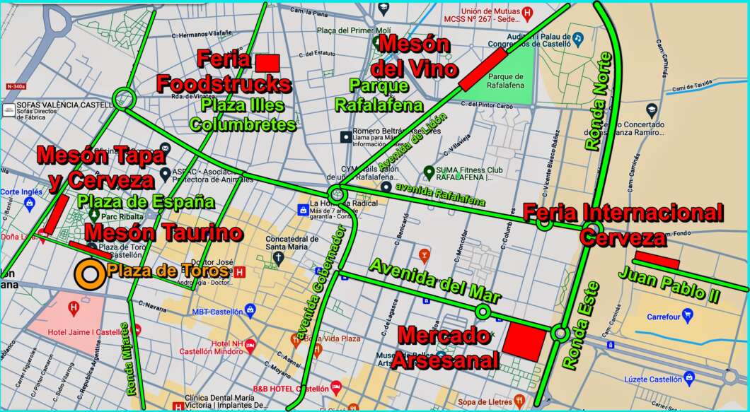 Plano de Ferias, mercados y mesones Magdalena 2025