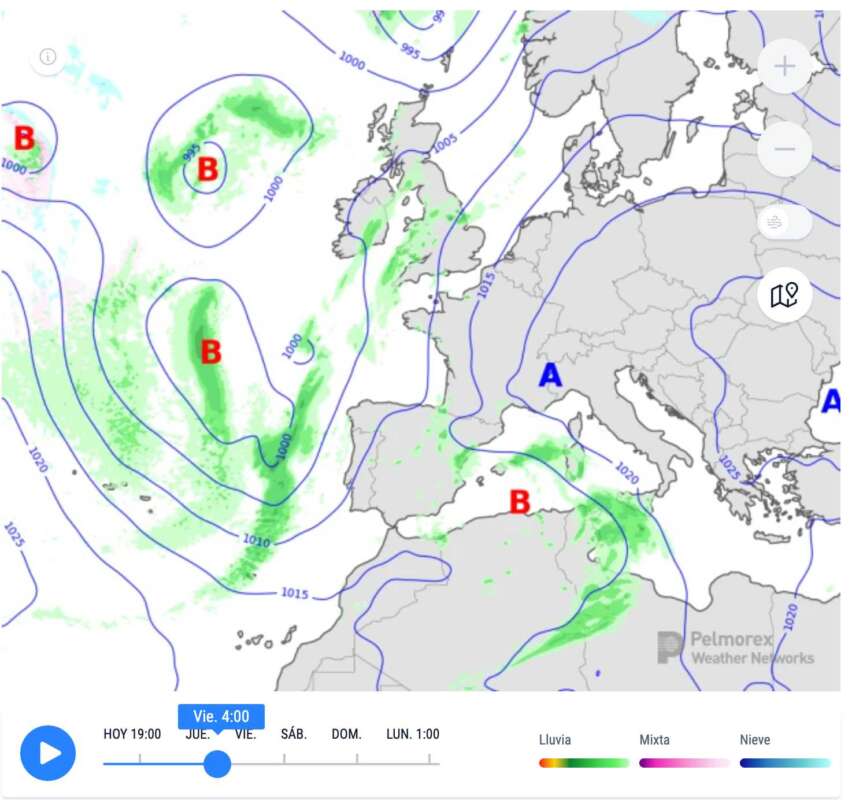 Previsión para el viernes 7 de marzo de eltiempo.es