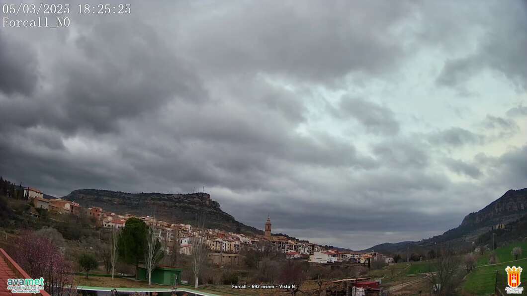 Temporal de lluvia provincia de Castellón. Forcall foto de web de Avamet 050325