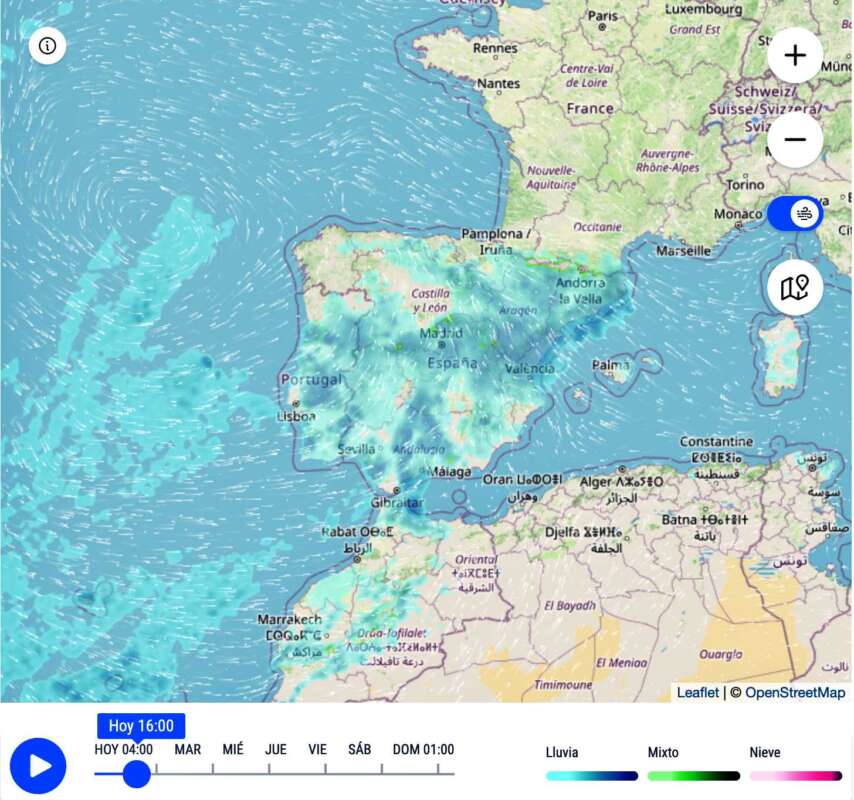 Previsiones meteorológicas de lluvia eltiempo.es 030325