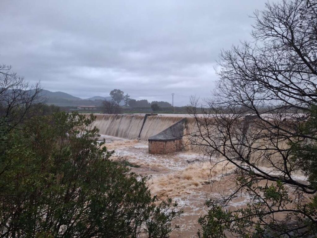 Temporal de lluvias provincia de Castellón. Rambla de Artana @avamet 040325