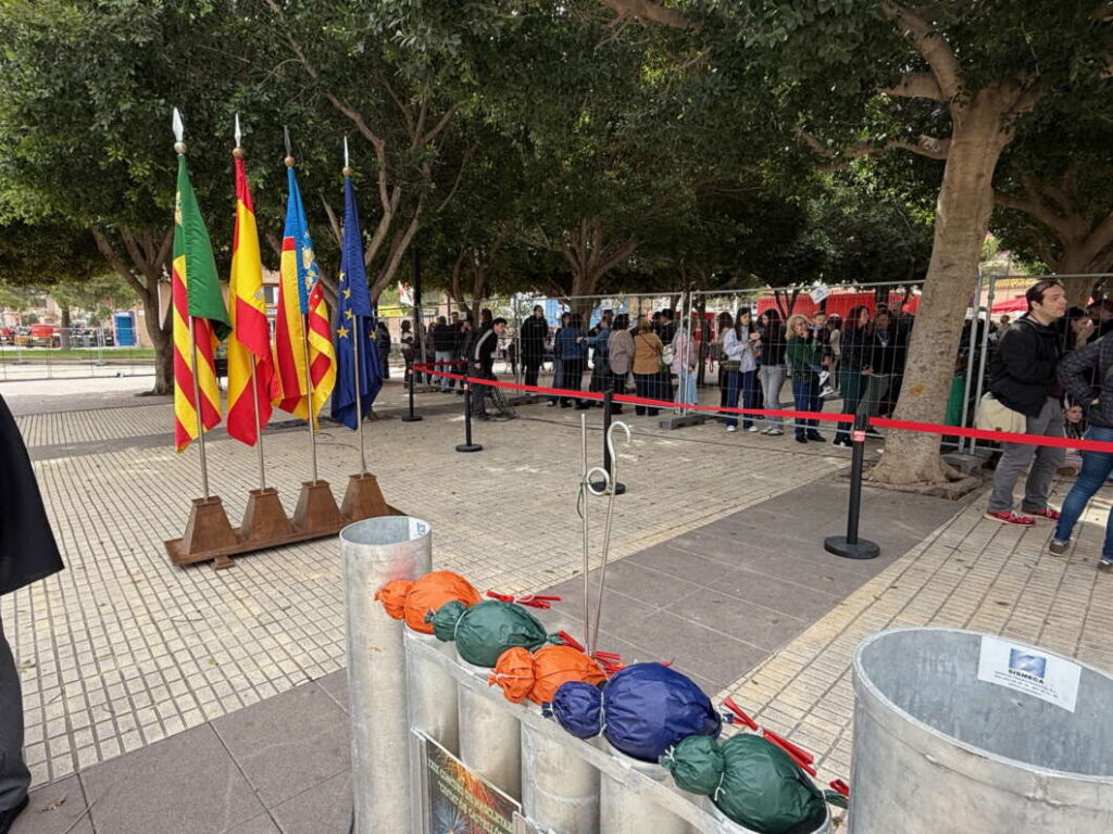 Recinto de mascletaes zona para prender la mecha de Mascletà Pibierzo 220325